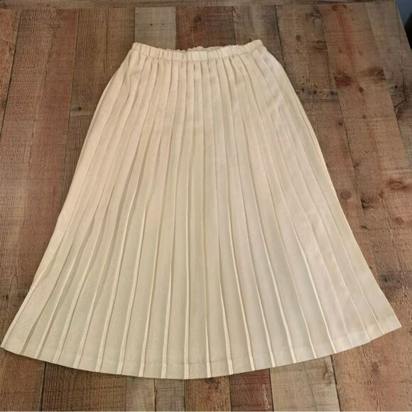 In the Mood vintage grandma core pale yellow lace blouse with skirt size 12 - Picture 3 of 13